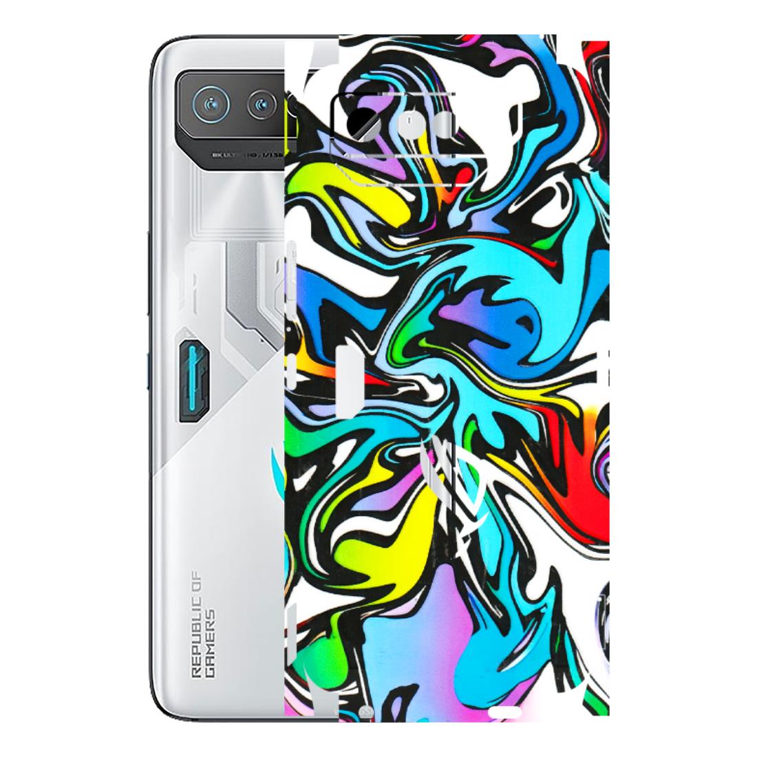 ASUS Phone Skins (All Models) - Abstract Colour Paints - 3D Embossed Finish (L-271) Asus ROG Phone 7 (5G)