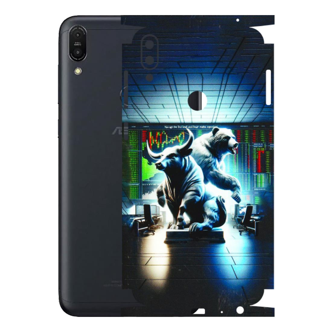 ASUS Phone Skins (All Models) - Stock Market Sensex Bear vs Bulls - 3D Embossed Finish (L-15) Asus ZENFONE MAX PRO (M1)