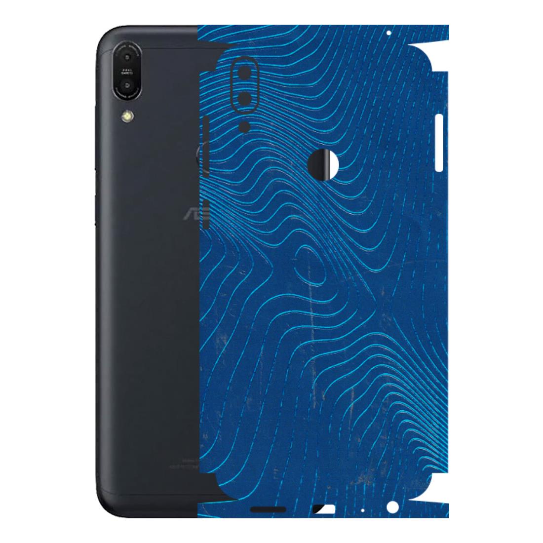 ASUS Phone Skins (All Models) - Abstract Blue Line Map - 3D Embossed Finish (L-272) Asus ZENFONE MAX PRO (M1)