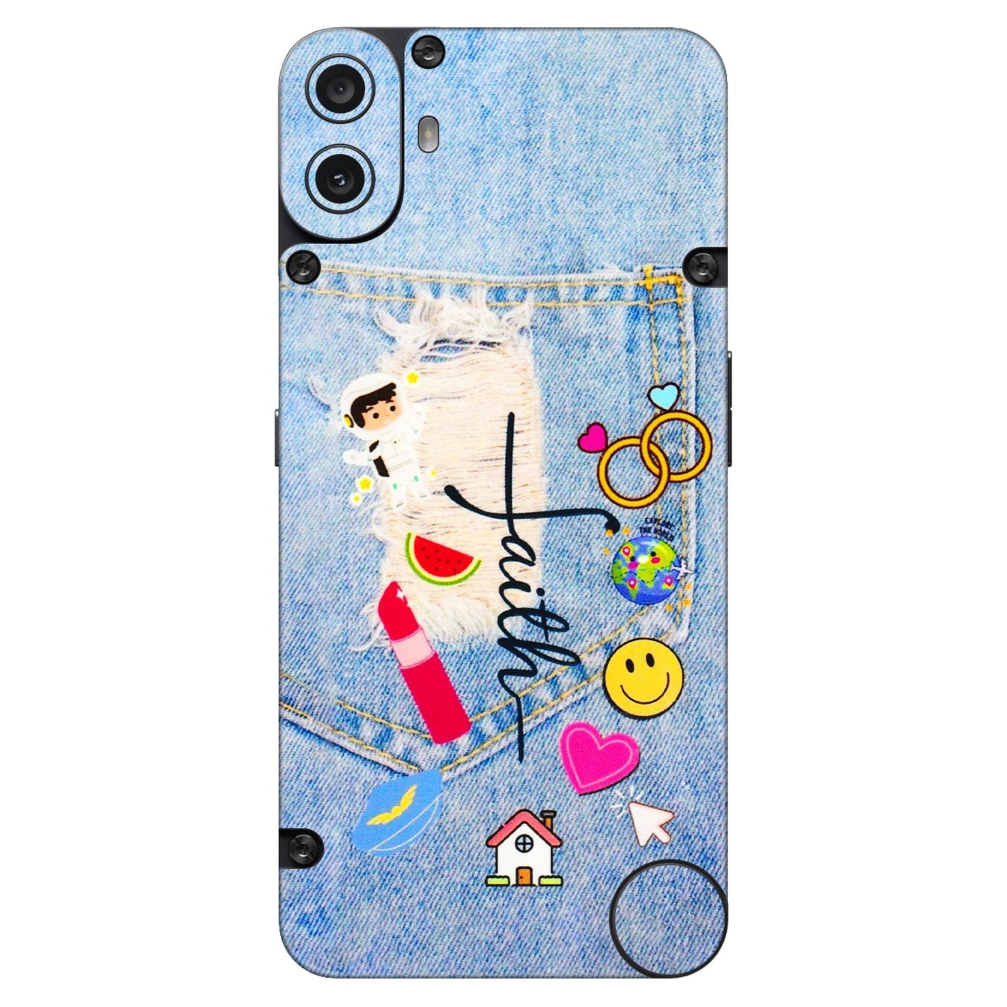 CMF by Nothing Phone Skins - Denim Jeans Pocket - 3D Embossed Finish (L-134) CMF Phone 1