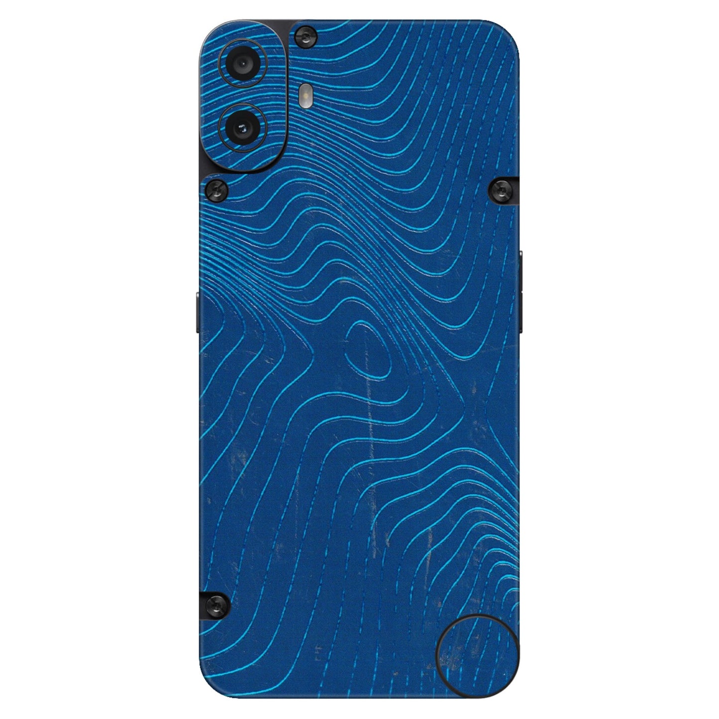 CMF by Nothing Phone Skins - Abstract Blue Line Map Latest - 3D Embossed Finish (L-272) CMF Phone 1