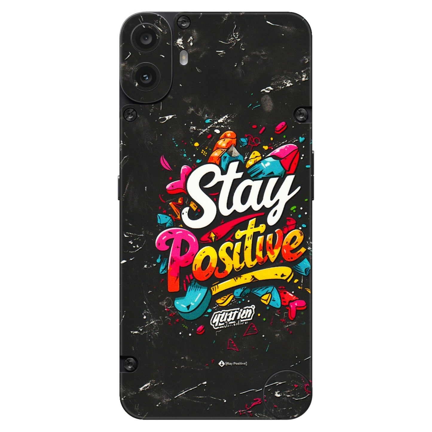CMF by Nothing Phone Skins - Stay Positive Black - 3D Embossed Finish (L-31) CMF Phone 1