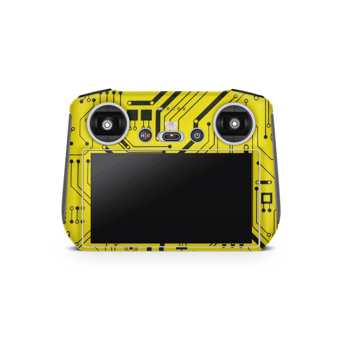 Yellow Tech Circuit Matte Finish Controller Skin