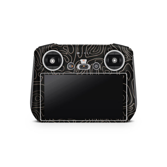 White Line Swirl Matte Finish Drone Skin