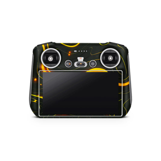 Black Golden Lines 3D Textured Drone Skin