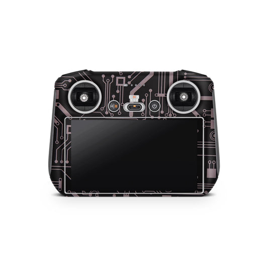 Black Tech Circuit Matte Finish Drone Skin