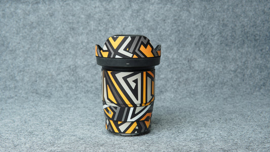 Yellow Grey Zig Zag Matte Finish Lens Skin - Skinly