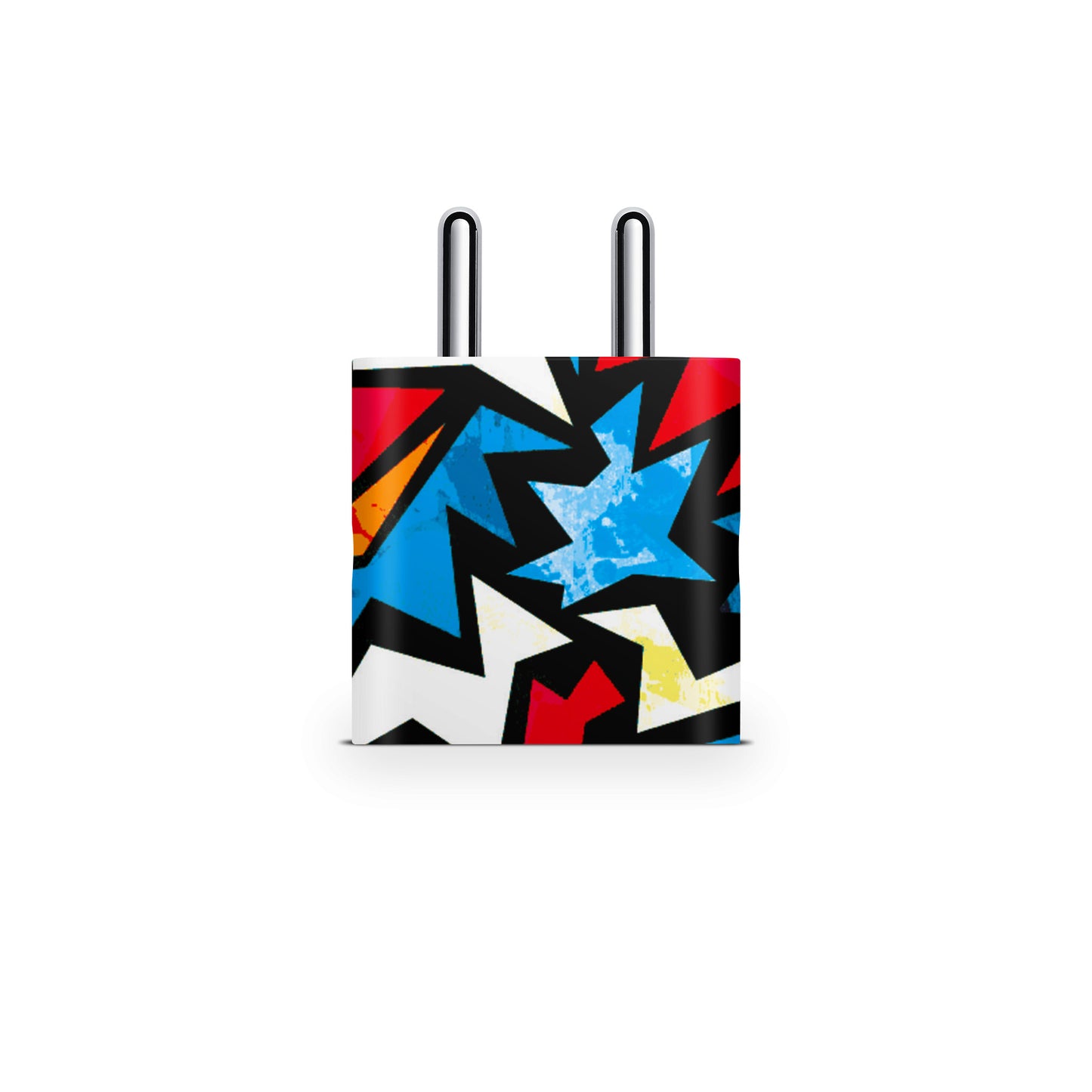 Funky Zig Zag Red And Blue Matte Finish Skin For iPad/Tablet
