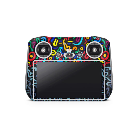 Black And Colourful Tetris Matte Finish Drone Skin