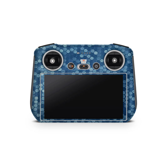 Blue Honeycomb Matte Finish Drone Skin