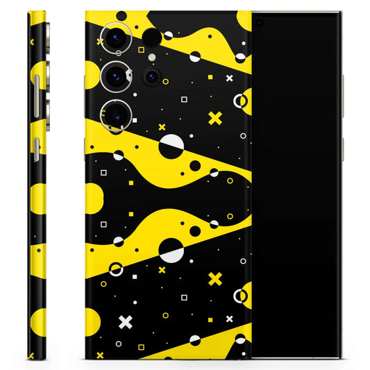 Yellow And Black Magnet Matte Finish Latest Phone Skin
