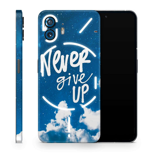 Never Give Up 3D Textured Latest Phone Skin