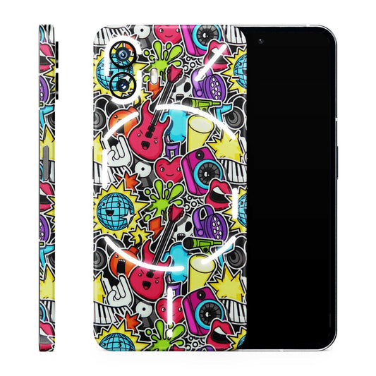 Musical Graffiti Matte Finish Latest Phone Skin