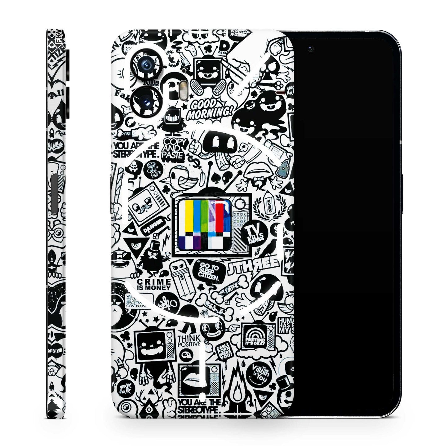 Doodles Positive Art 3D Textured Latest Phone Skin