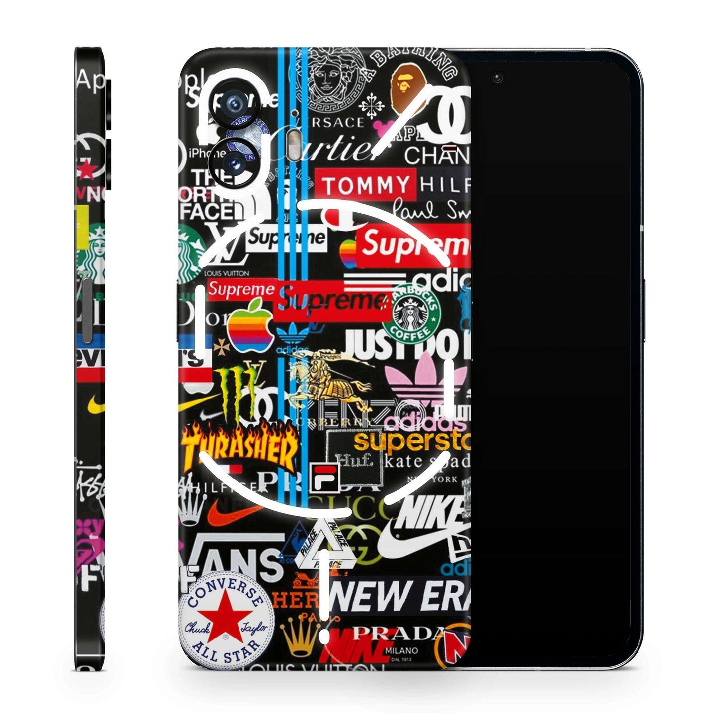 Brands Sticker Graffiti 3D Textured Latest Phone Skin