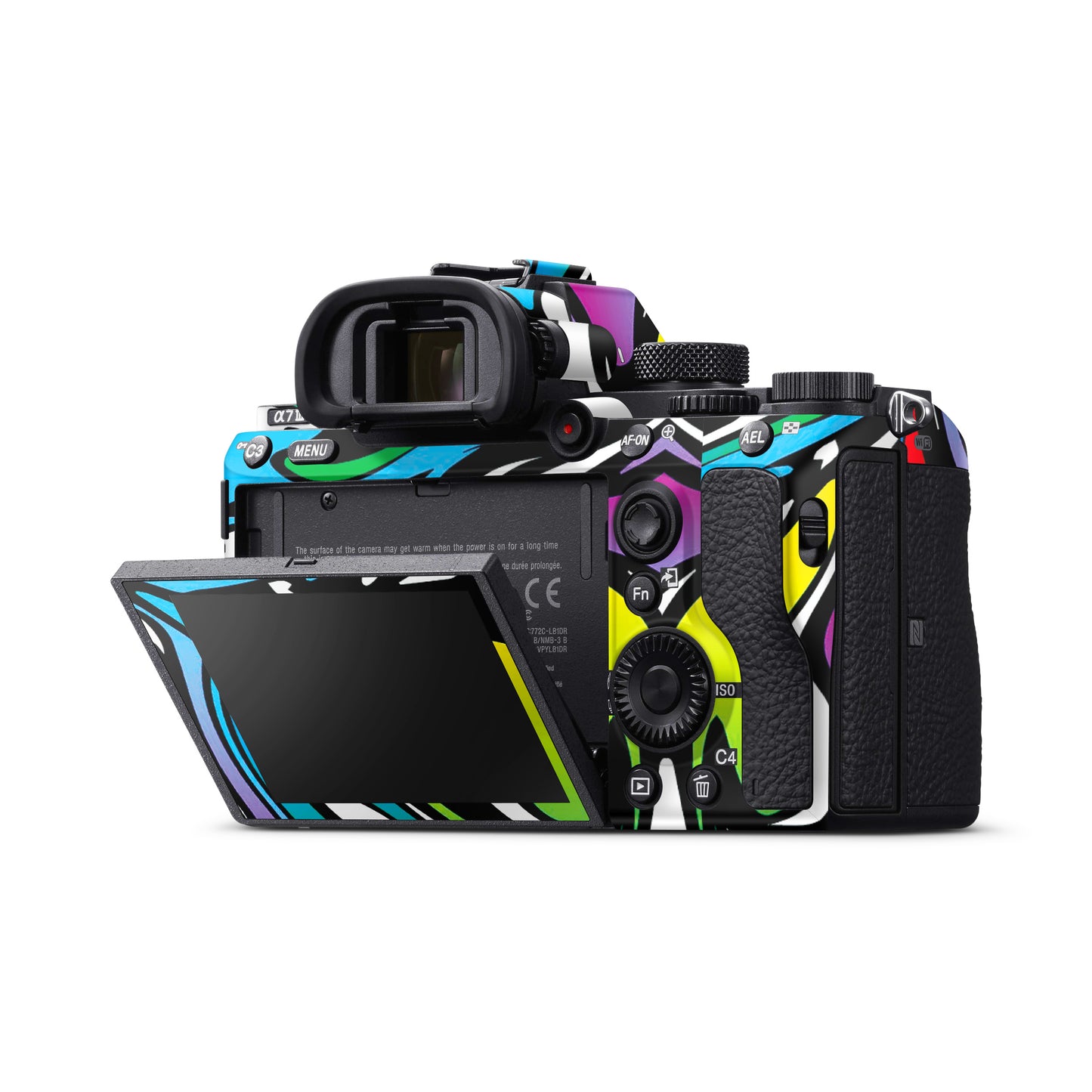 Abstract Colour Paints Matte Finish Camera Skin