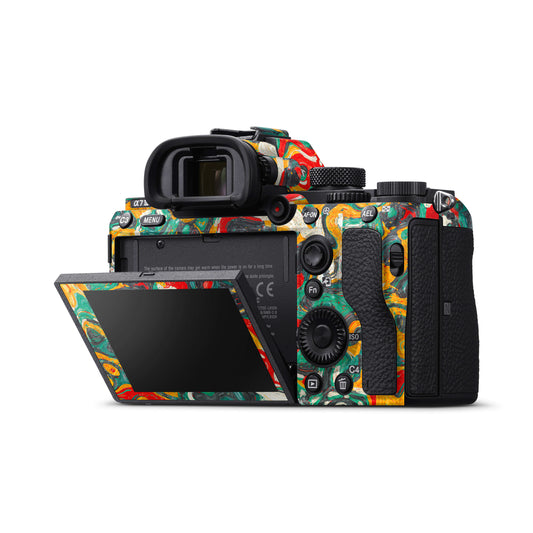 Colourful Liquid Paint Matte Finish Camera Skin