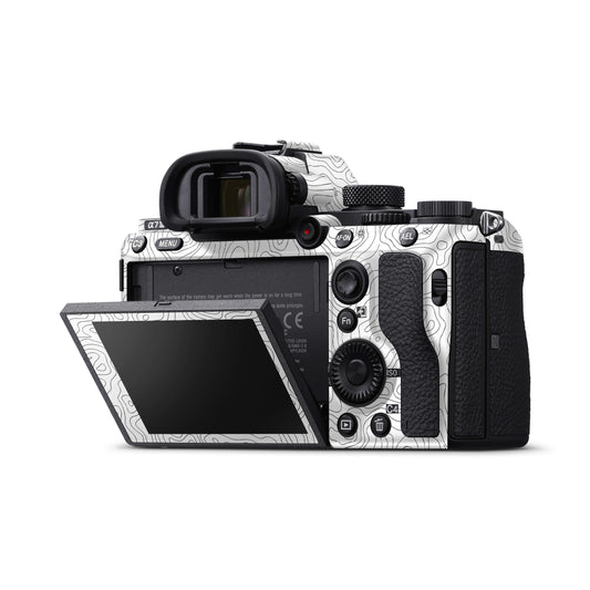 Abstract Line Map Matte Finish Camera Skin