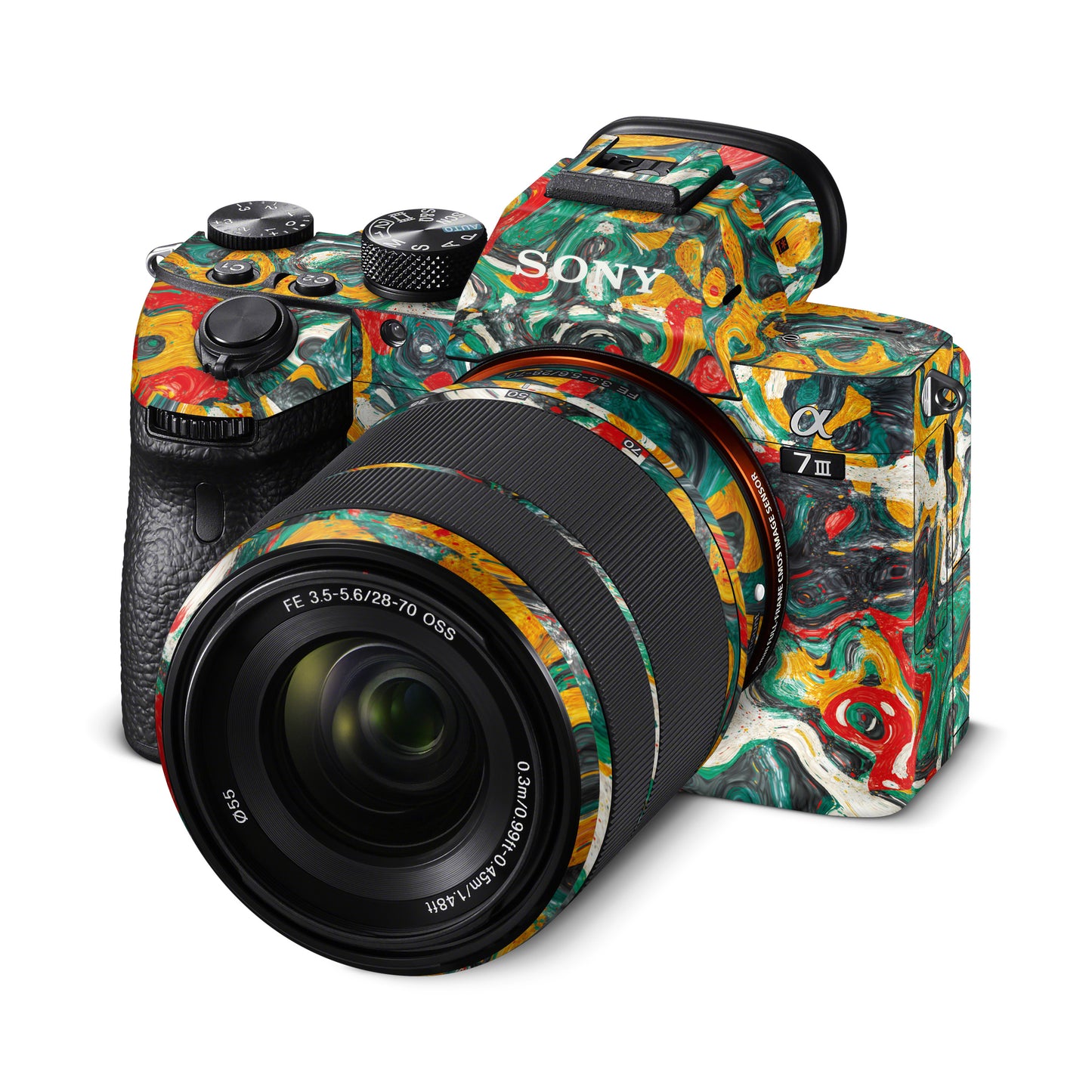 Colourful Liquid Paint Matte Finish Camera Skin