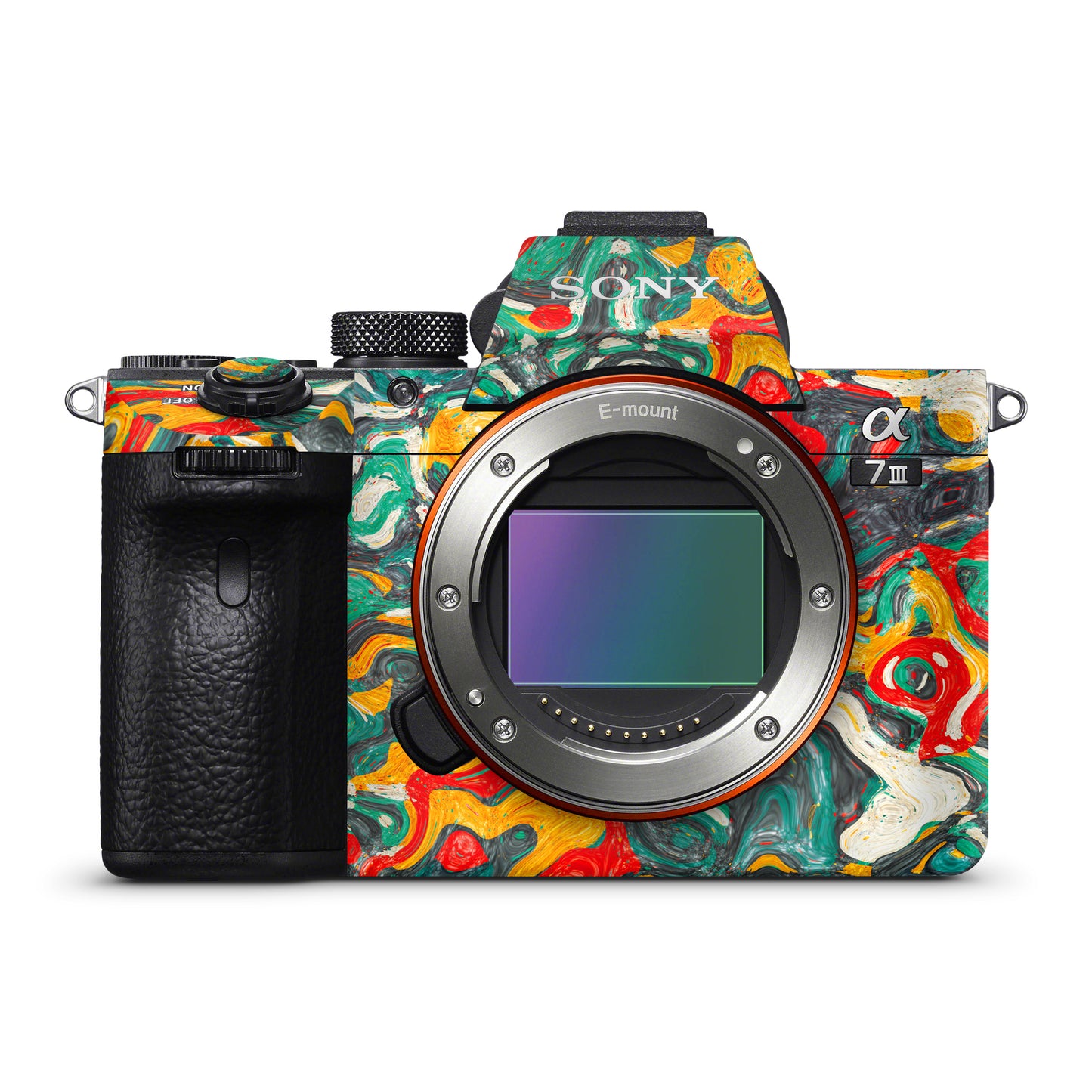 Colourful Liquid Paint Matte Finish Camera Skin