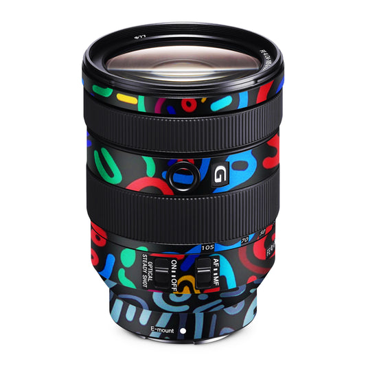Black And Colourful Tetris Matte Finish Lens Skin
