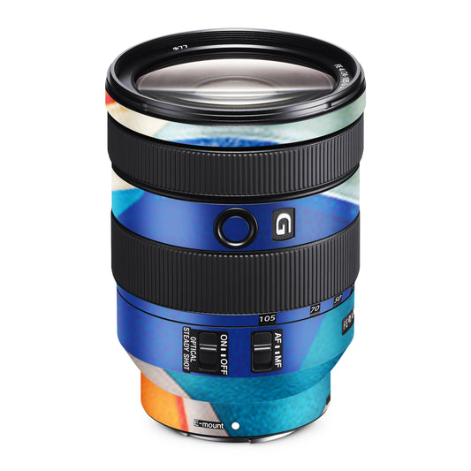Blue And Orange Paint Design Matte Finish Lens Skin