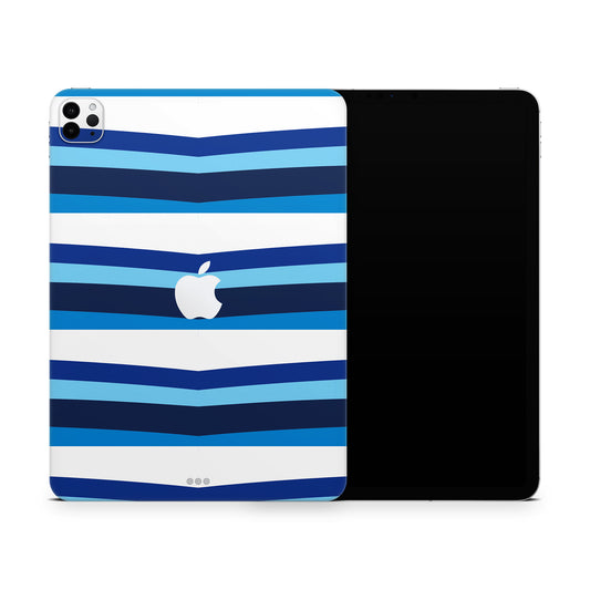 Stylish Blue Abstract Colour Lines Matte Finish Skin For iPad/Tablet
