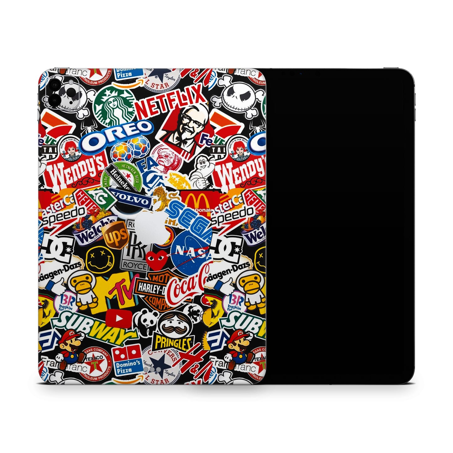 Popular Brands Logo Graffiti Matte Finish Skin For iPad/Tablet