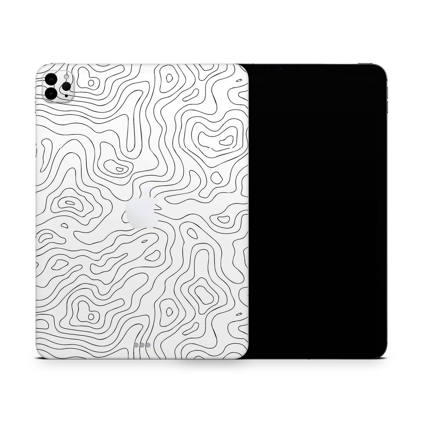 Abstract Line Map Matte Finish Skin For iPad/Tablet