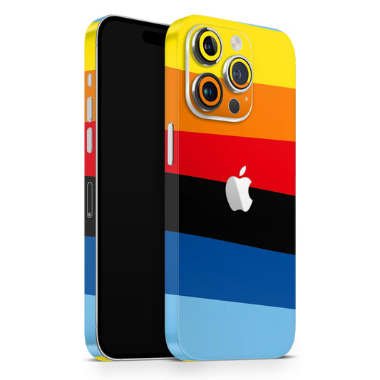 Colourful Striped Matte Finish Latest Phone Skin