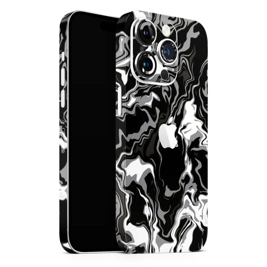 Abstract Black And White Wave 3D Textured Latest Phone Skin