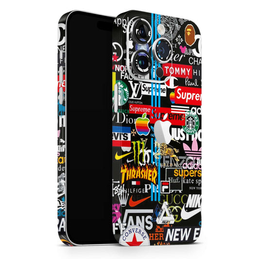 Brands Sticker Graffiti 3D Textured Latest Phone Skin