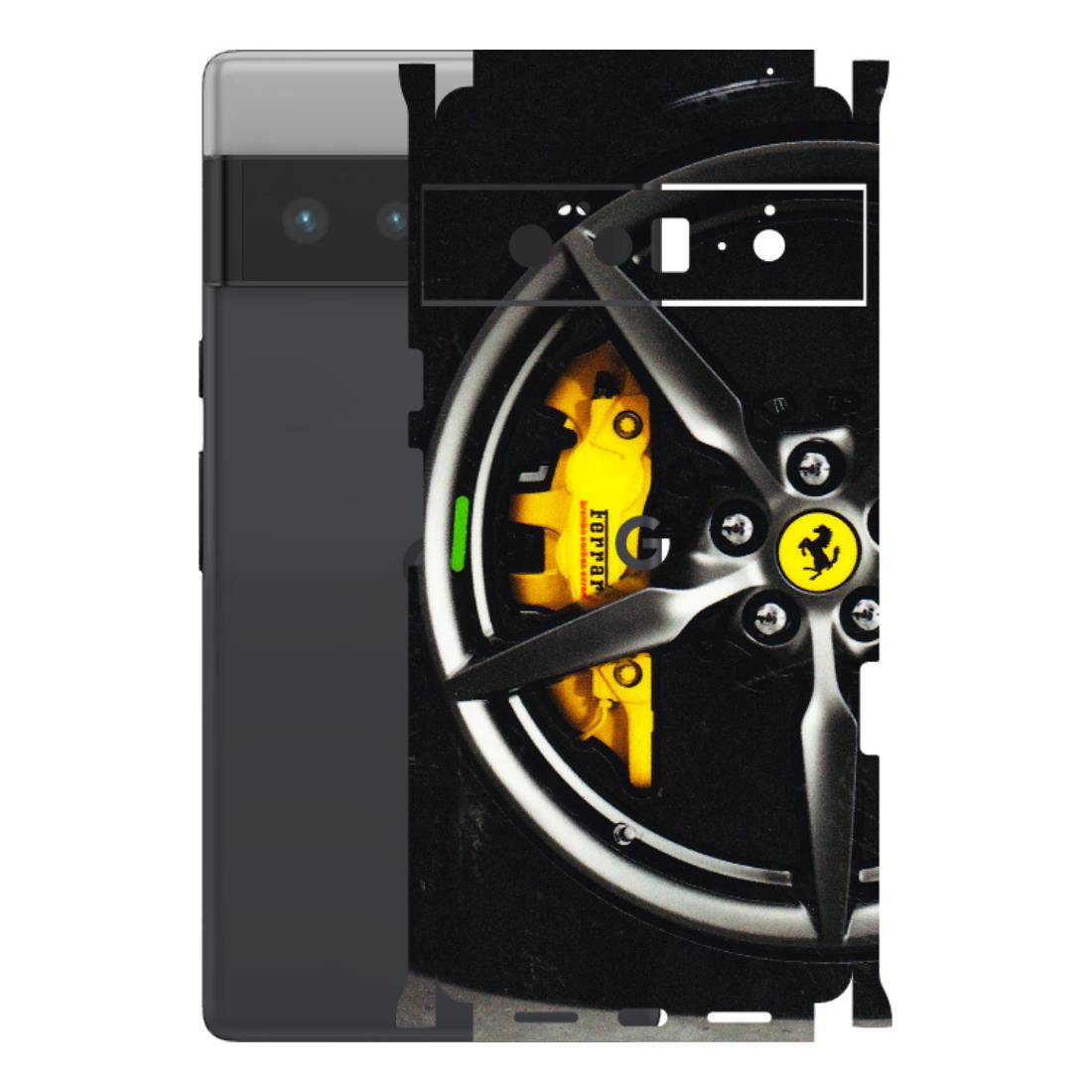 Google Pixel Phone Skins (All Models) - Ferrari Wheel Alloy - 3D Embossed Finish (L-173) Google Pixel 6 PRO