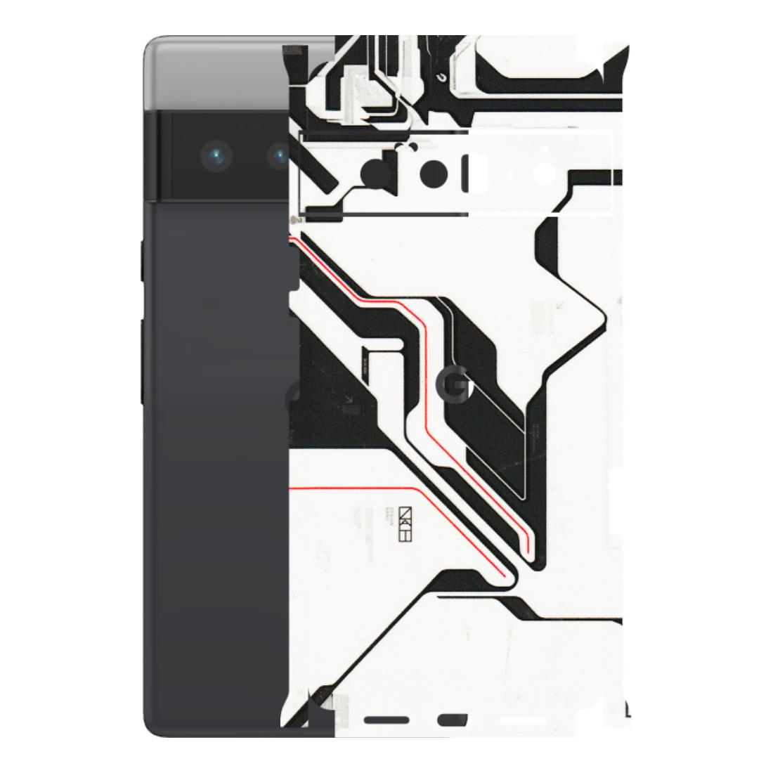 Google Pixel Phone Skins (All Models) - White Techy Logo - 3D Embossed Finish (L-312) Google Pixel 6 PRO
