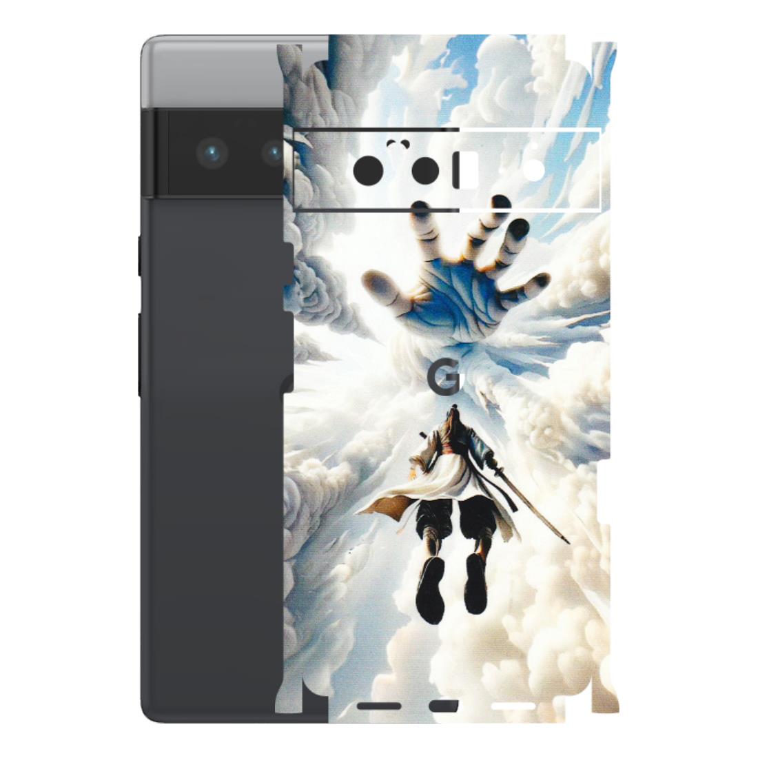 Google Pixel Phone Skins (All Models) - Big Hand With Monkey King - 3D Embossed Finish (L-323) Google Pixel 6 PRO