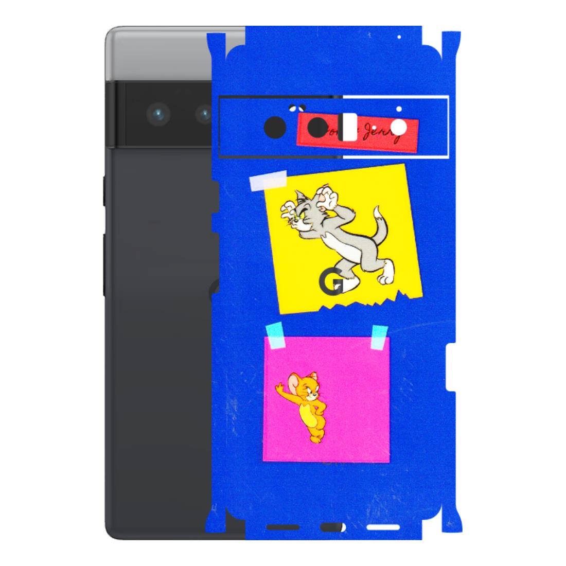 Google Pixel Phone Skins (All Models) - Tom N Jerry Sticky Notes - 3D Embossed Finish (L-88) Google Pixel 6 PRO