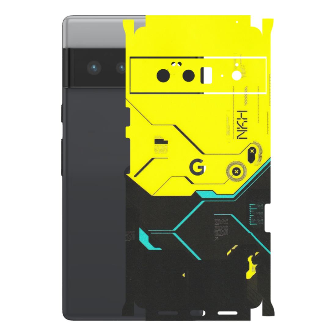 Google Pixel Phone Skins (All Models) - Black Yellow Technica - Matte Finish (M-53) Google Pixel 6 PRO