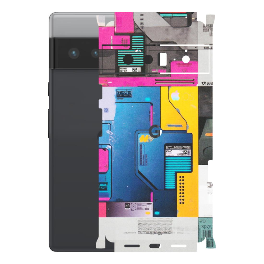 Google Pixel Phone Skins (All Models) - Colourfull Motherboard Internals - Matte Finish (M-55) Google Pixel 6 PRO