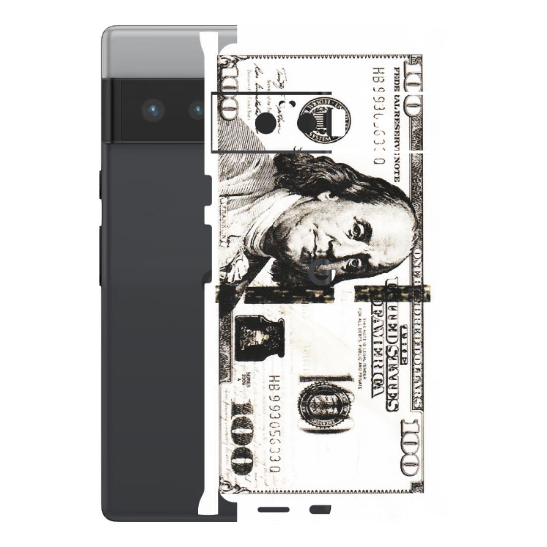Google Pixel Phone Skins (All Models) - 100 Dollar Currency - Transparent Finish (T-01) Google Pixel 6 PRO
