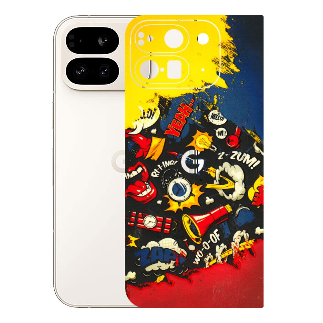 Google Pixel Phone Skins (All Models) - Pacific Doodle Art - 3D Embossed Finish (L-120) Google Pixel 9 PRO FOLD