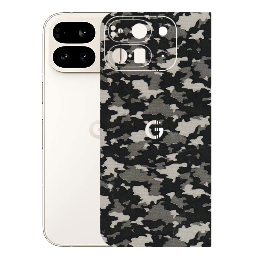 Google Pixel Phone Skins (All Models) - Black/Grey Camoflaunge - 3D Embossed Finish (L-142) Google Pixel 9 PRO FOLD