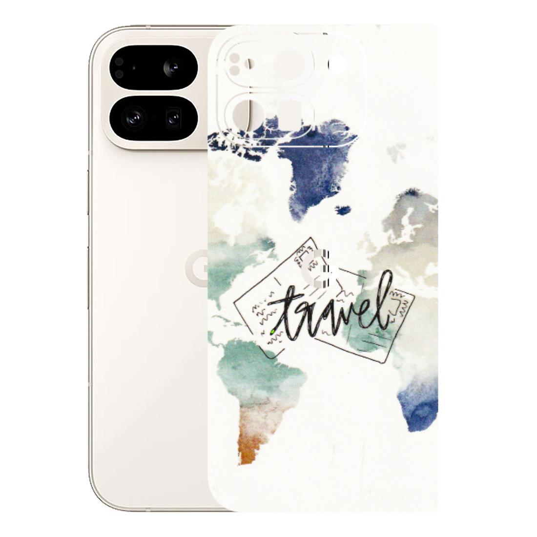 Google Pixel Phone Skins (All Models) - Travel The World - 3D Embossed Finish (L-232) Google Pixel 9 PRO FOLD