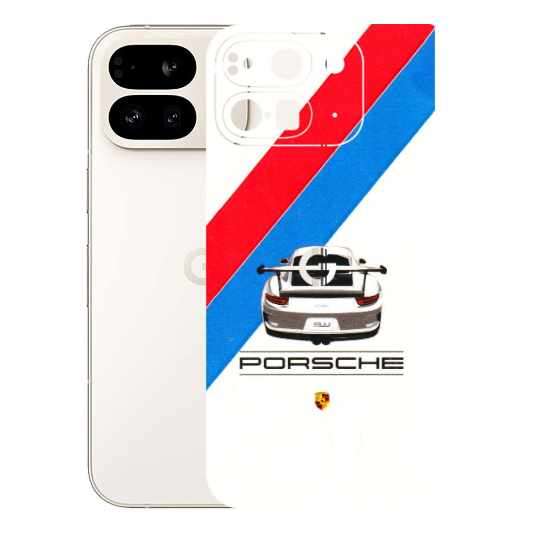 Google Pixel Phone Skins (All Models) - Porche Car Sober Logo - 3D Embossed Finish (L-248) Google Pixel 9 PRO FOLD