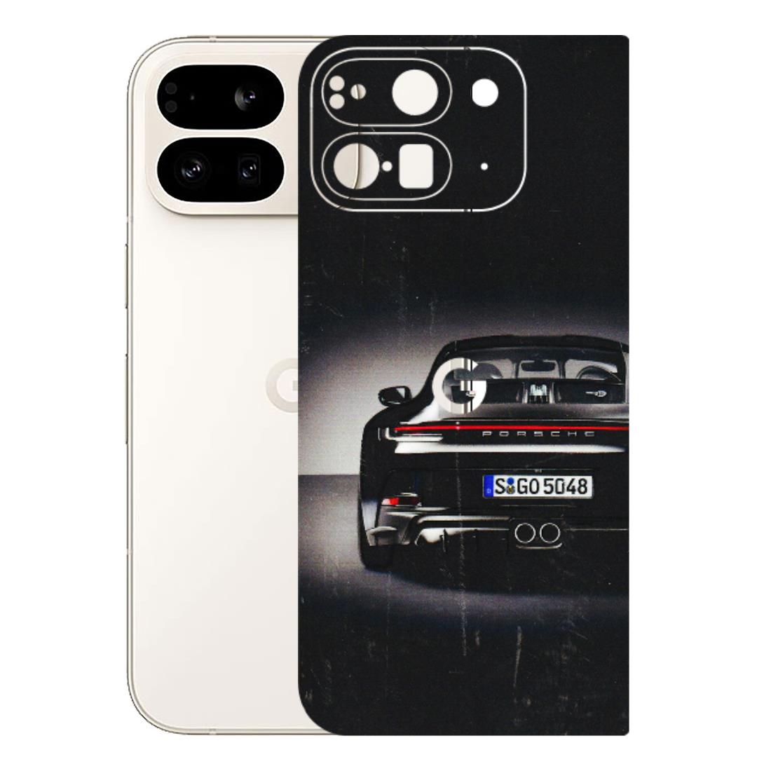 Google Pixel Phone Skins (All Models) - New Black Porsche GT3 - 3D Embossed Finish (L-327) Google Pixel 9 PRO FOLD