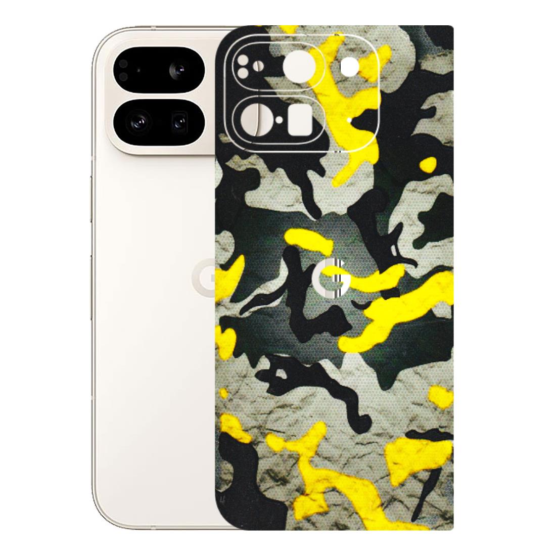 Google Pixel Phone Skins (All Models) - Yellow Camouflage - 3D Embossed Finish (L-61) Google Pixel 9 PRO FOLD