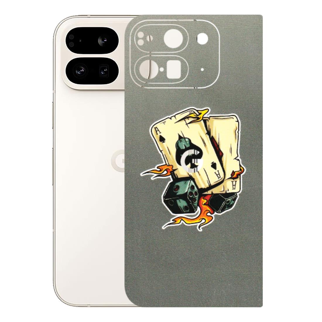 Google Pixel Phone Skins (All Models) - Grey Cards Of Ace - 3D Embossed Finish (L-77) Google Pixel 9 PRO FOLD