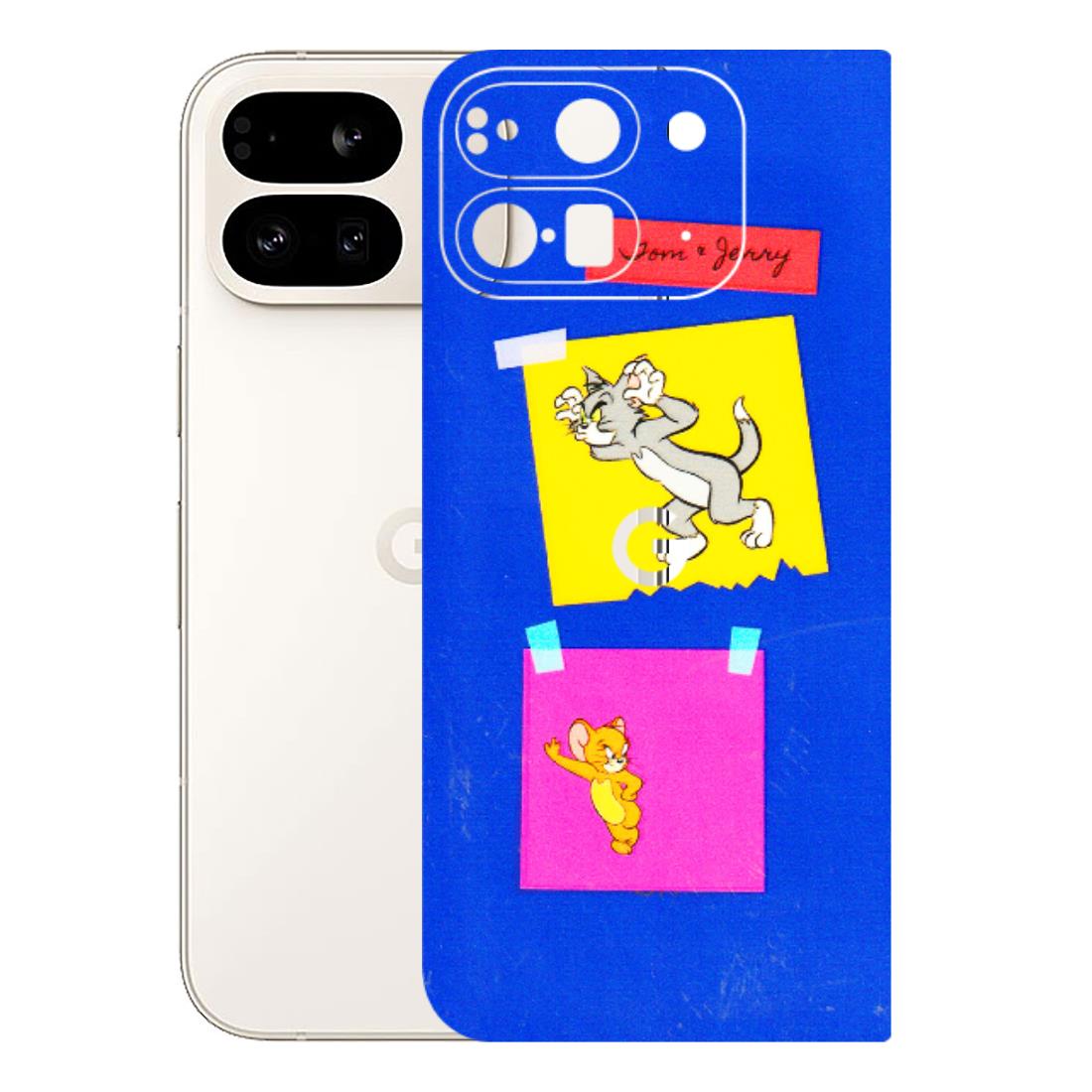 Google Pixel Phone Skins (All Models) - Tom N Jerry Sticky Notes - 3D Embossed Finish (L-88) Google Pixel 9 PRO FOLD
