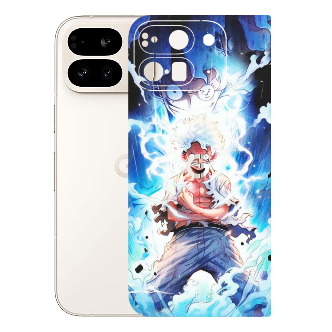 Google Pixel Phone Skins (All Models) - Blue Thunder Luffy Anime - Matte Finish (M-132) Google Pixel 9 PRO FOLD