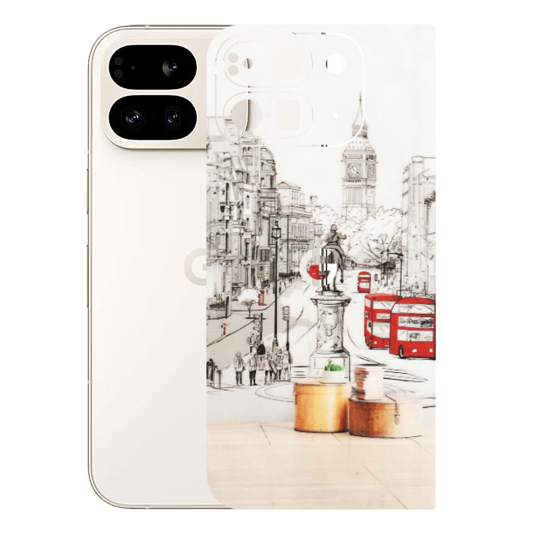Google Pixel Phone Skins (All Models) - London Street - Transparent Finish (T-02) Google Pixel 9 PRO FOLD