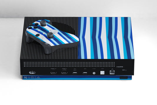 Xbox Series S Stylish Blue Abstract Colour Lines Matte Finish Skin